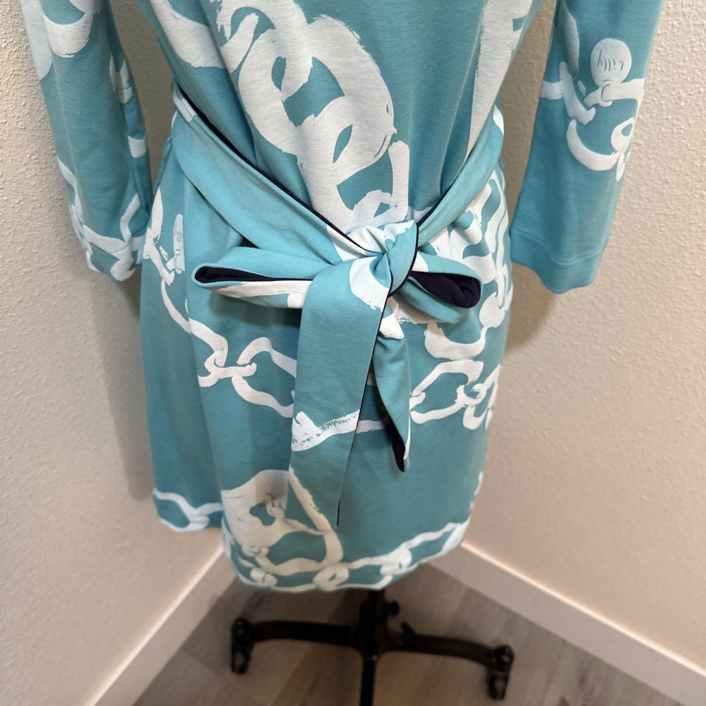 Lilly Pullitzer Jonah Posh Ponte KeyChain Print Belted Rayon Dress Small - Picture 4 of 11
